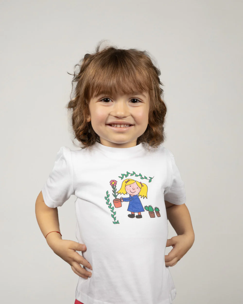 T-Shirt neonata - Bimba con piantine
