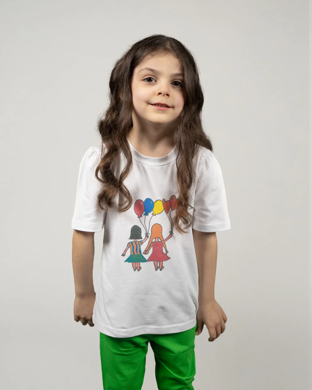 T-Shirt bambina - Bimbe con palloncini colorati