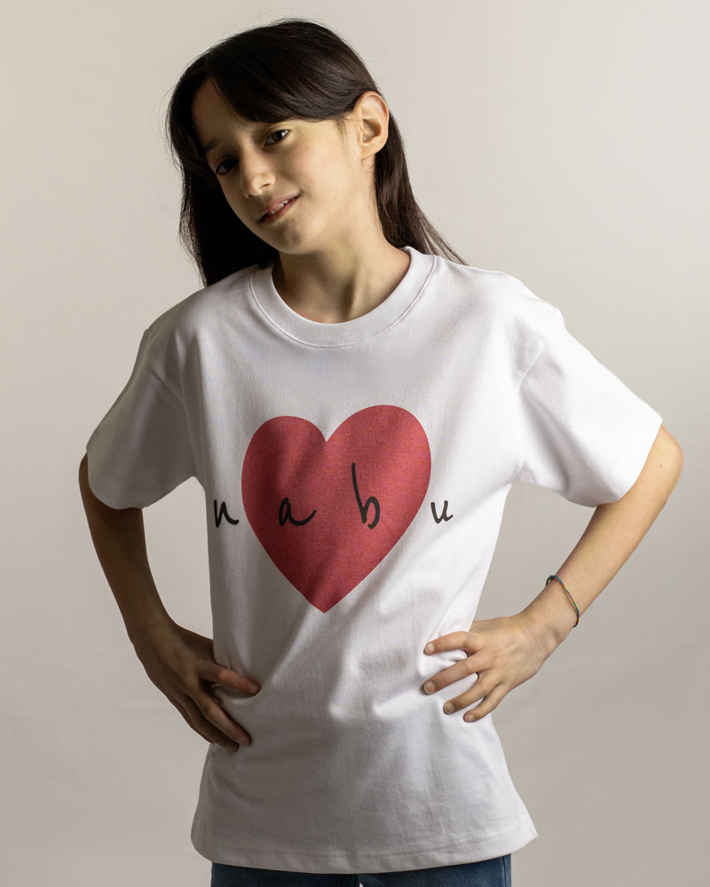 T-shirt unisex bianco - Cuore