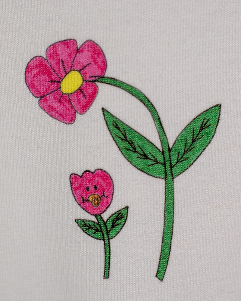 White unisex T-shirt - Essential Flowers - Image 3