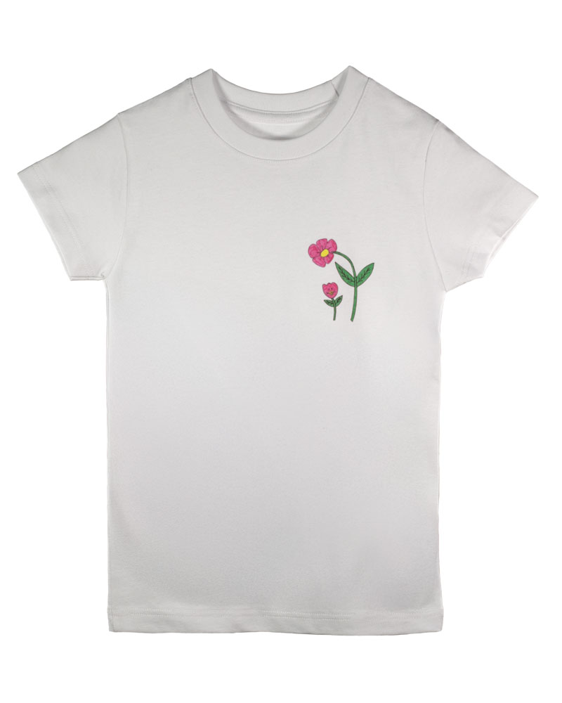 T-shirt unisex bianco - Fiori Essential