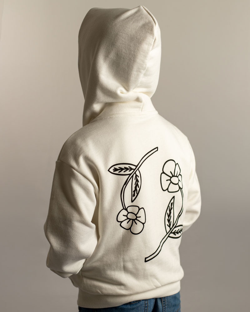 Felpa unisex panna - Fiori